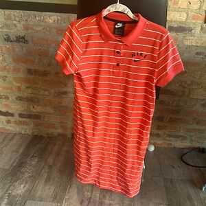 Nike Red Striped Kids Dress